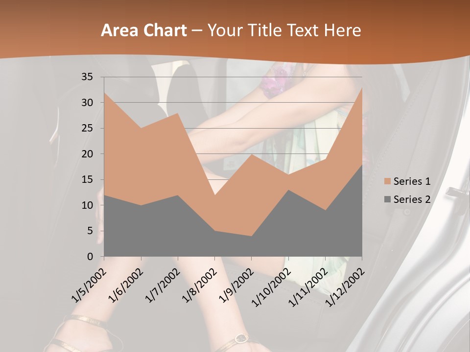 A Woman Sitting In The Back Seat Of A Car PowerPoint Template