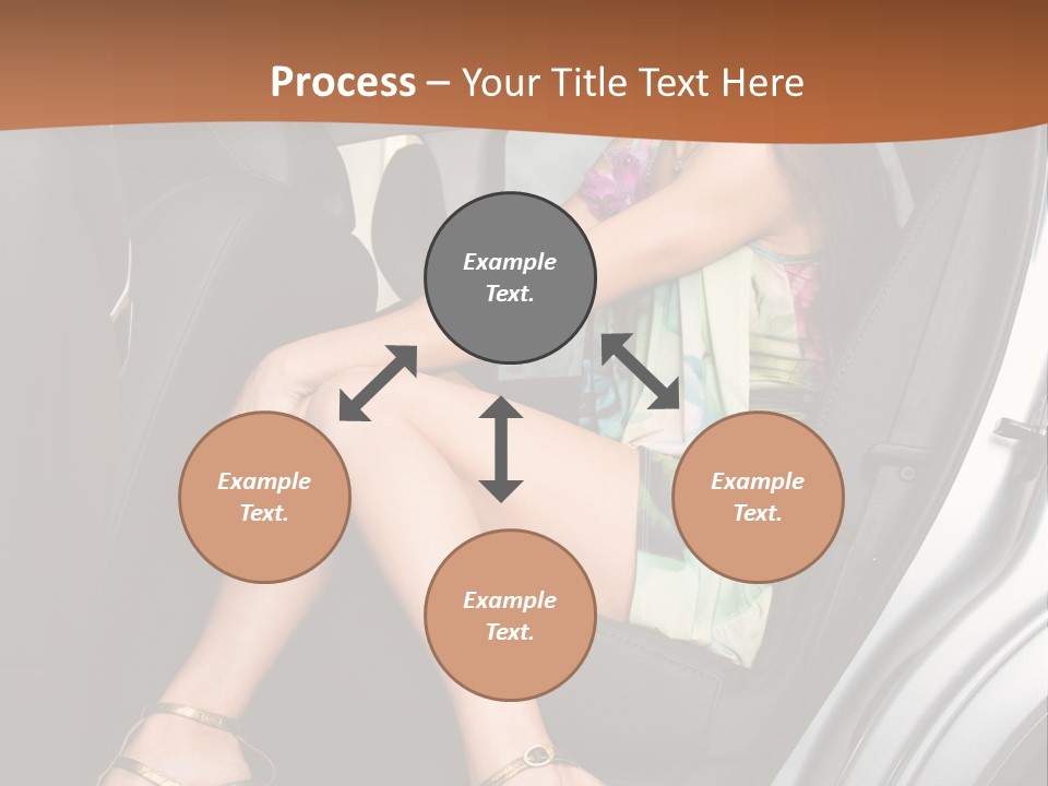 A Woman Sitting In The Back Seat Of A Car PowerPoint Template