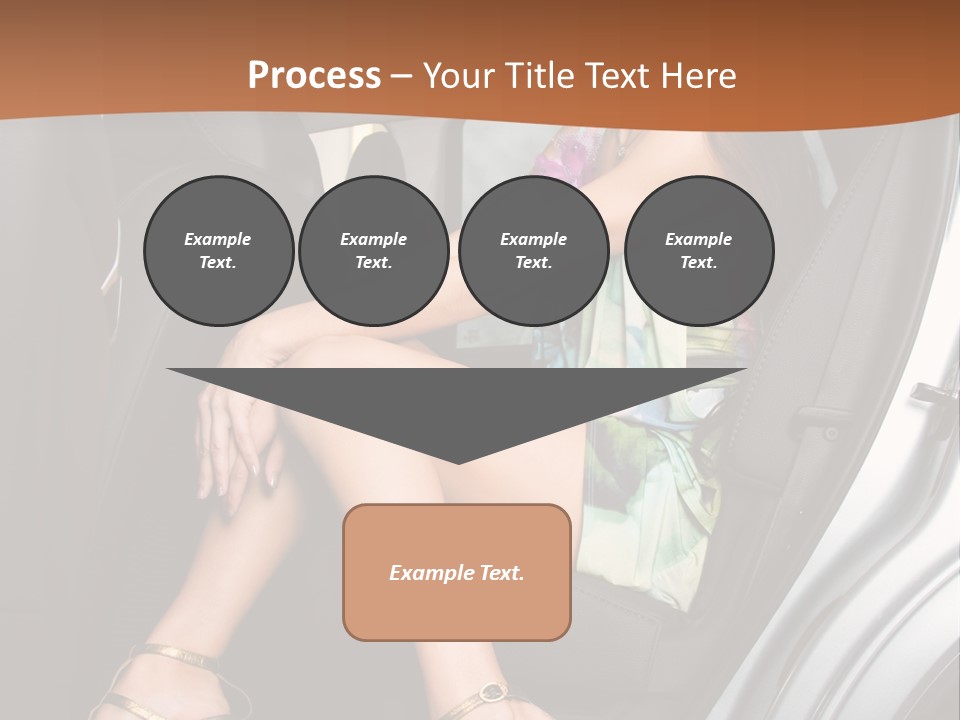 A Woman Sitting In The Back Seat Of A Car PowerPoint Template