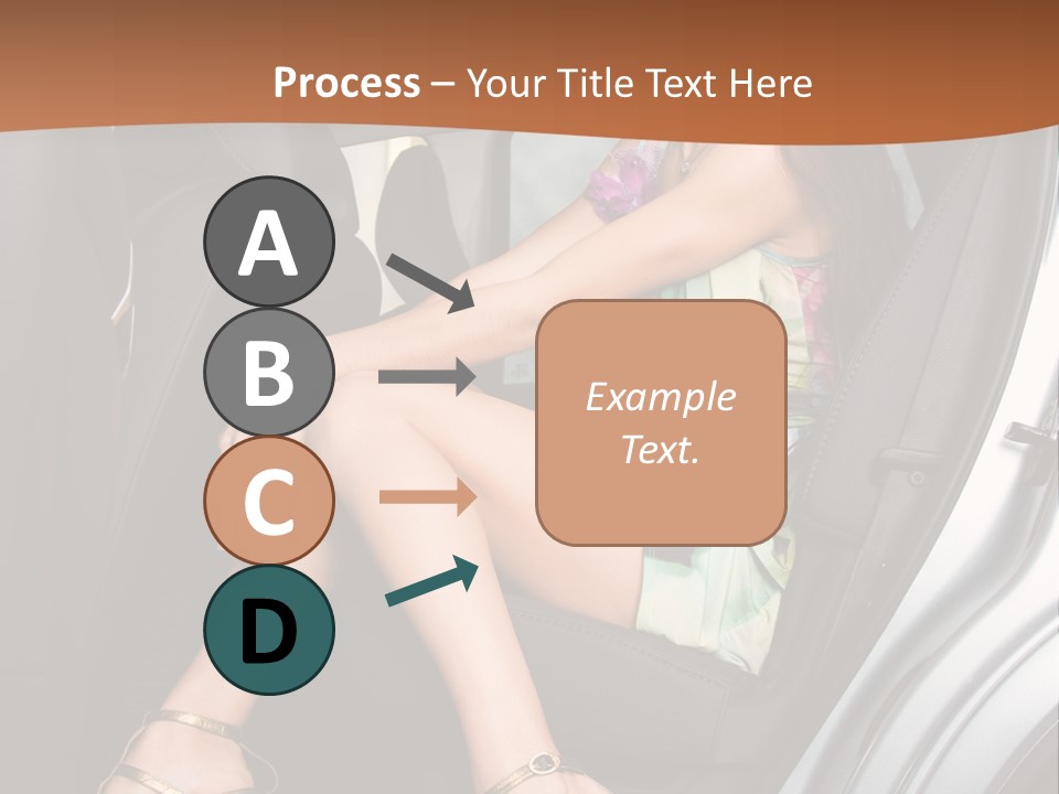 A Woman Sitting In The Back Seat Of A Car PowerPoint Template