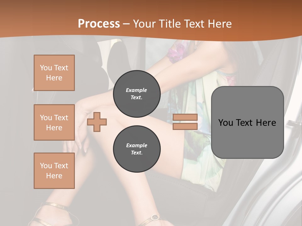 A Woman Sitting In The Back Seat Of A Car PowerPoint Template