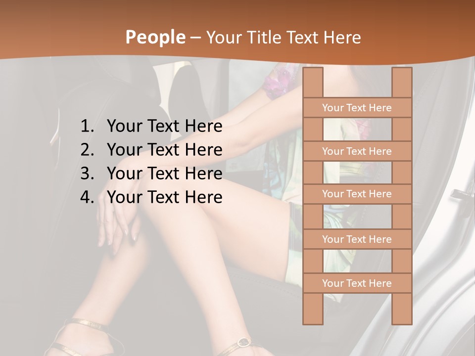 A Woman Sitting In The Back Seat Of A Car PowerPoint Template