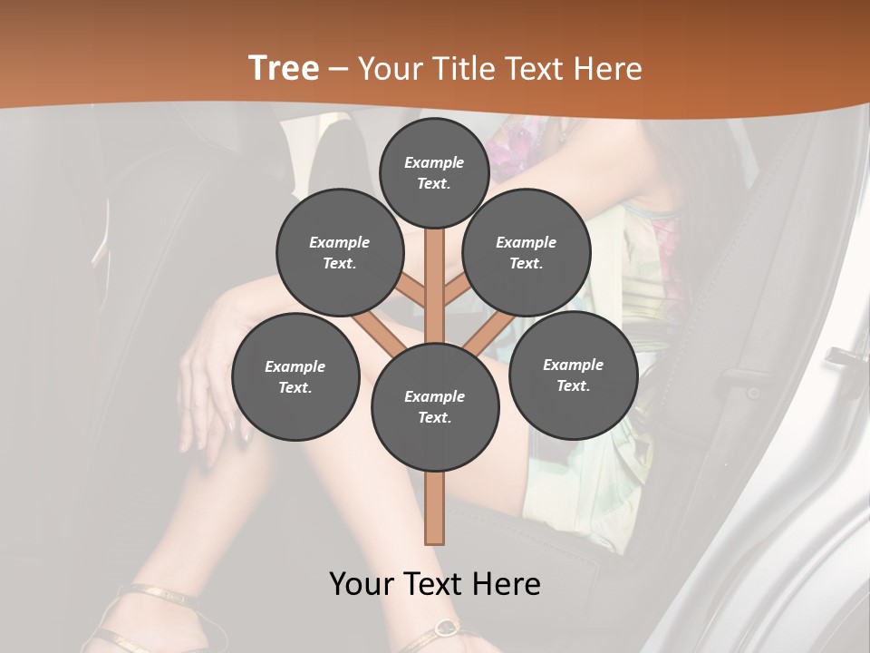 A Woman Sitting In The Back Seat Of A Car PowerPoint Template