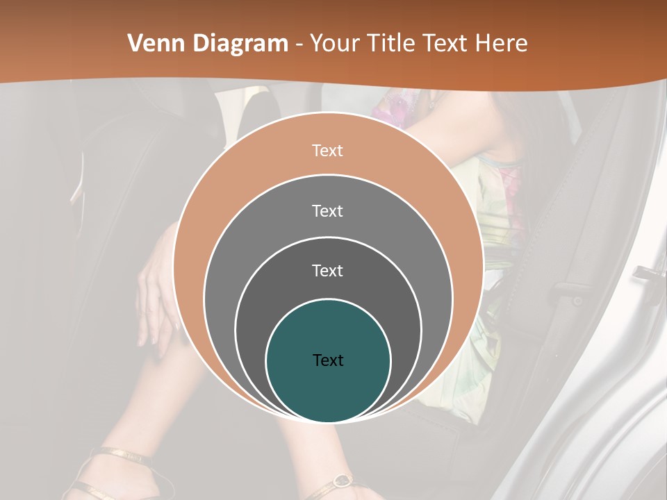 A Woman Sitting In The Back Seat Of A Car PowerPoint Template