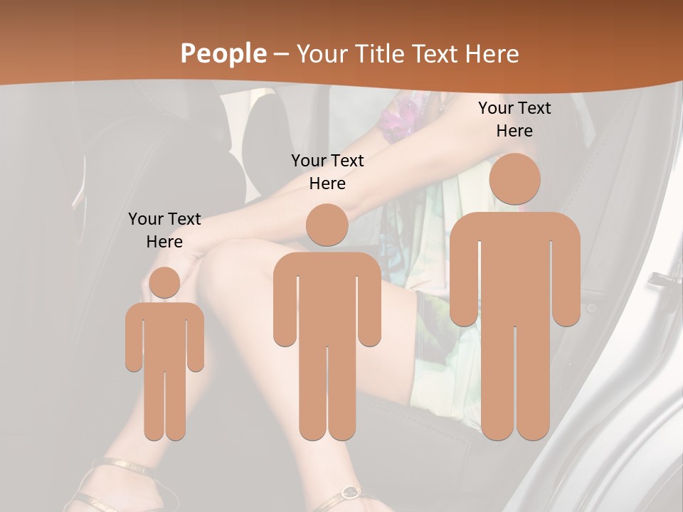 A Woman Sitting In The Back Seat Of A Car PowerPoint Template