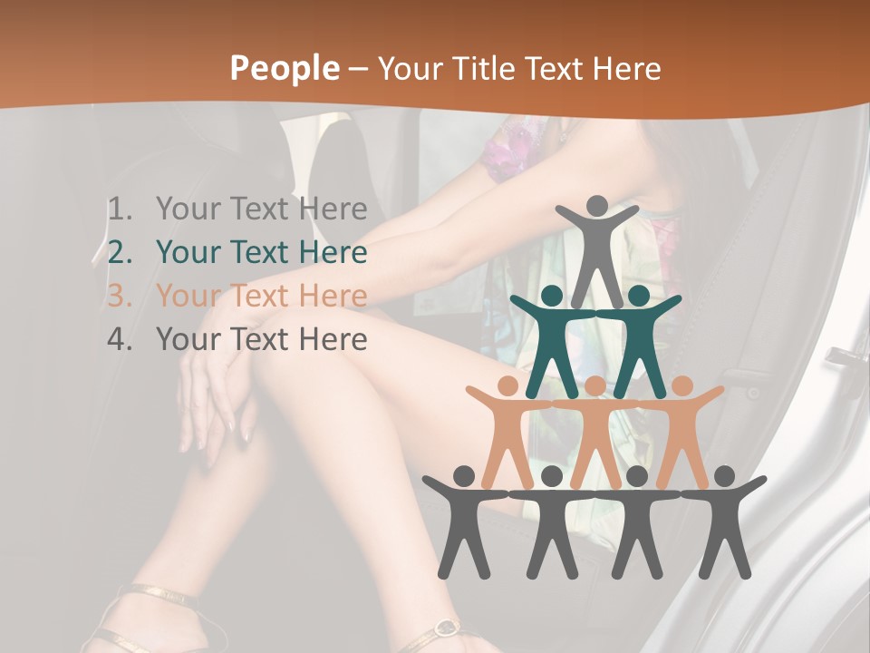 A Woman Sitting In The Back Seat Of A Car PowerPoint Template