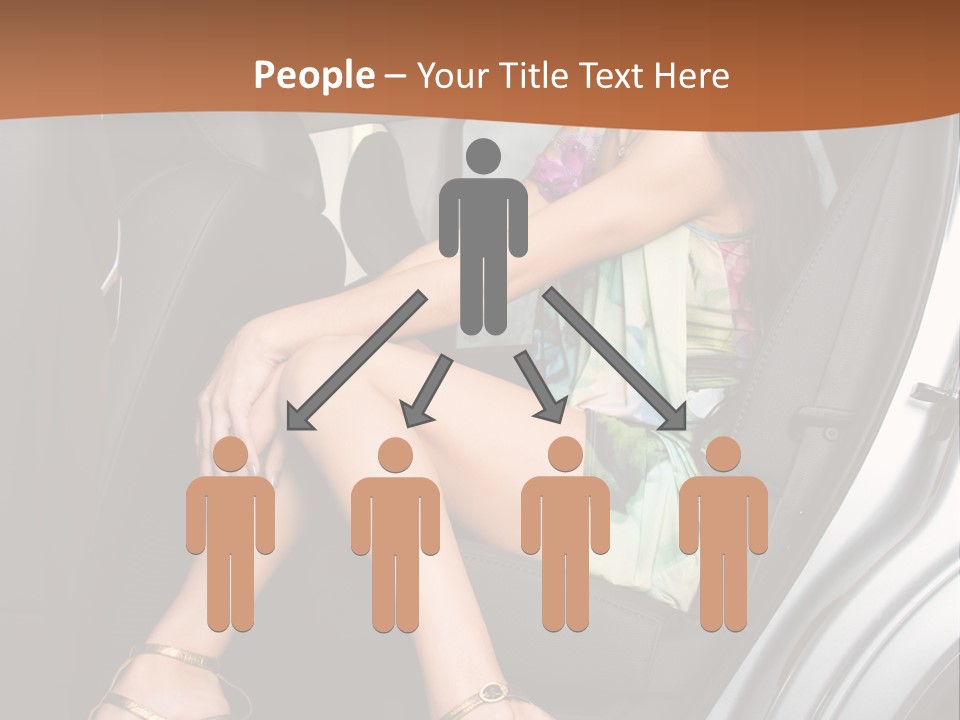 A Woman Sitting In The Back Seat Of A Car PowerPoint Template