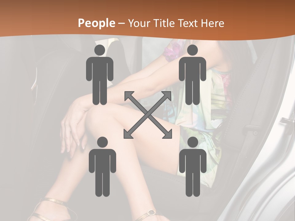 A Woman Sitting In The Back Seat Of A Car PowerPoint Template