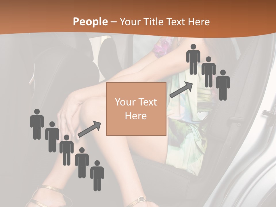 A Woman Sitting In The Back Seat Of A Car PowerPoint Template