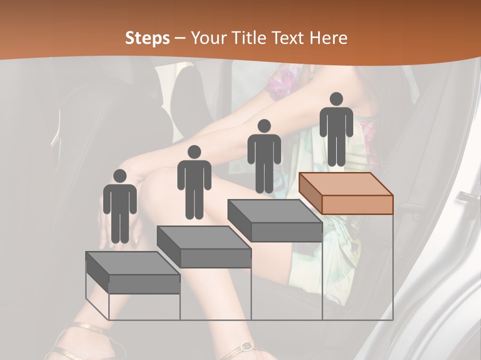 A Woman Sitting In The Back Seat Of A Car PowerPoint Template