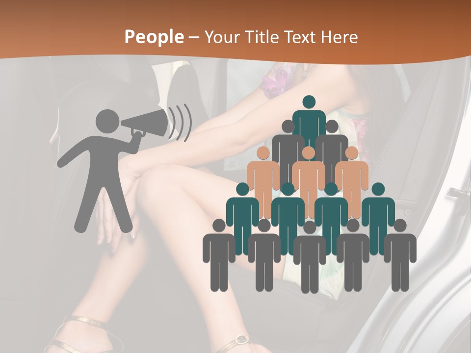 A Woman Sitting In The Back Seat Of A Car PowerPoint Template