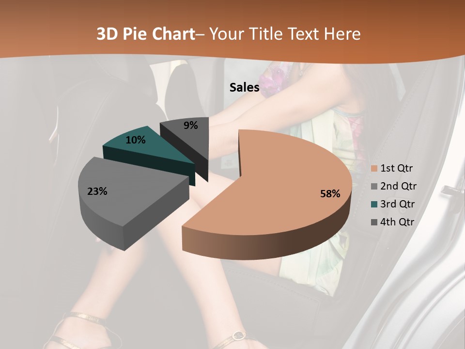 A Woman Sitting In The Back Seat Of A Car PowerPoint Template