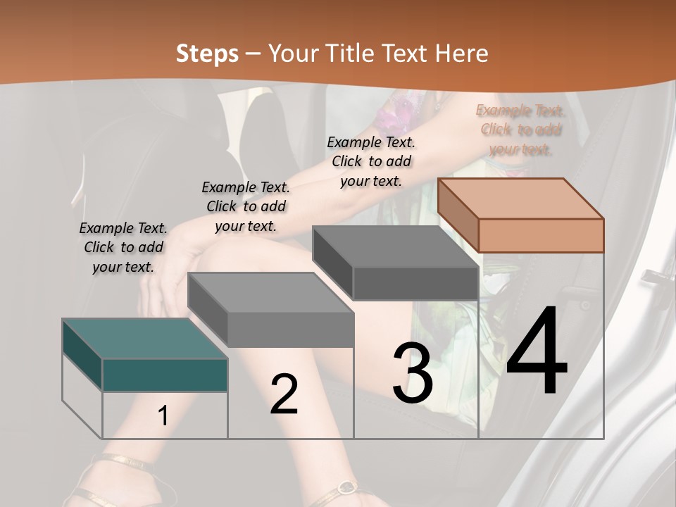 A Woman Sitting In The Back Seat Of A Car PowerPoint Template