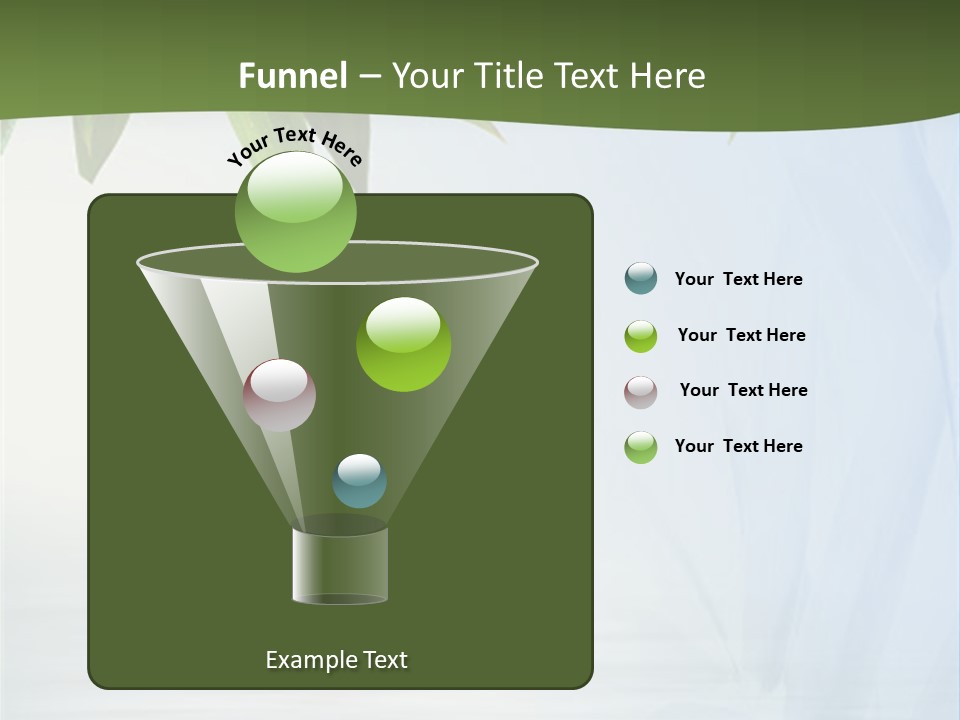 Bamboo Leafs Over Abstract Blue Background PowerPoint Template