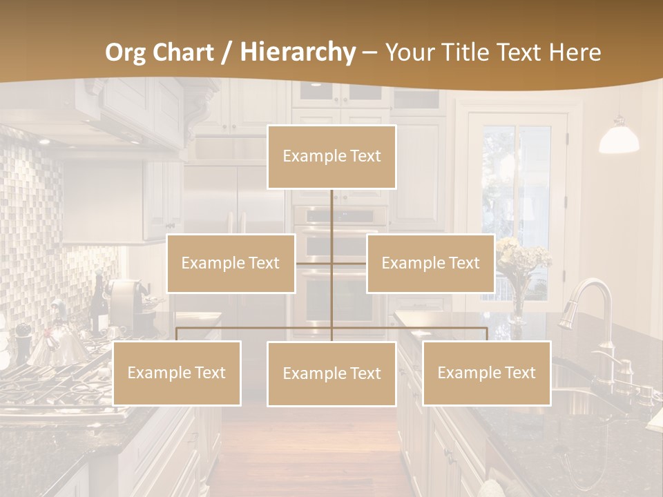 Beautiful Custom Kitchen With Granite And Glass Tile PowerPoint Template