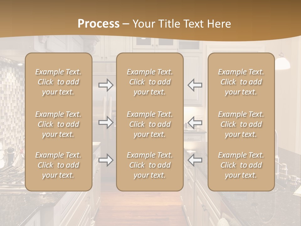 Beautiful Custom Kitchen With Granite And Glass Tile PowerPoint Template