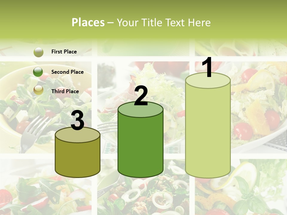 Collage Of Different Salads PowerPoint Template