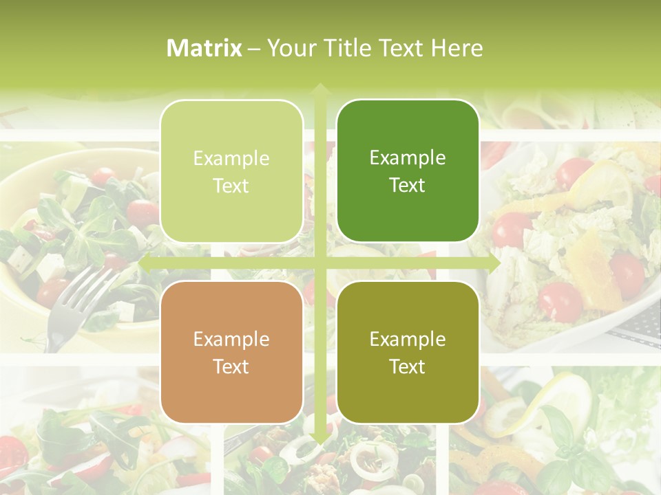 Collage Of Different Salads PowerPoint Template