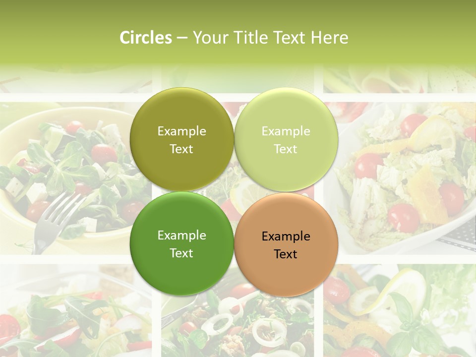 Collage Of Different Salads PowerPoint Template