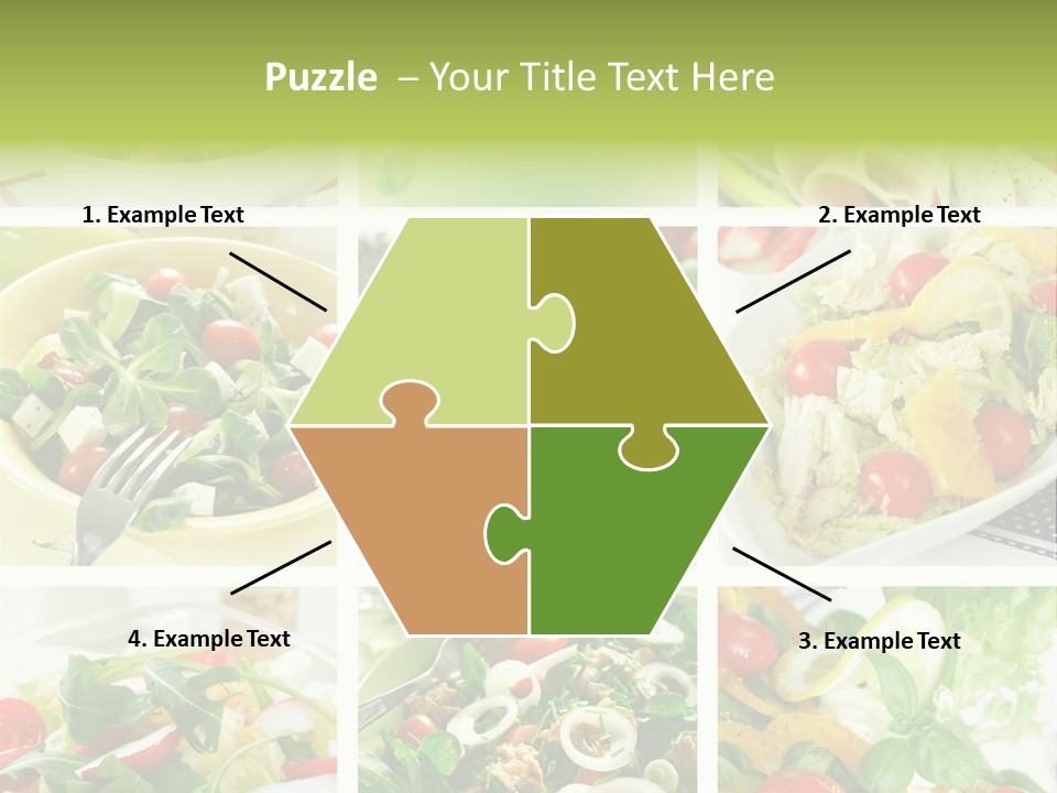 Collage Of Different Salads PowerPoint Template