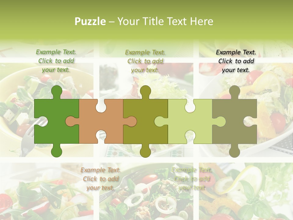 Collage Of Different Salads PowerPoint Template