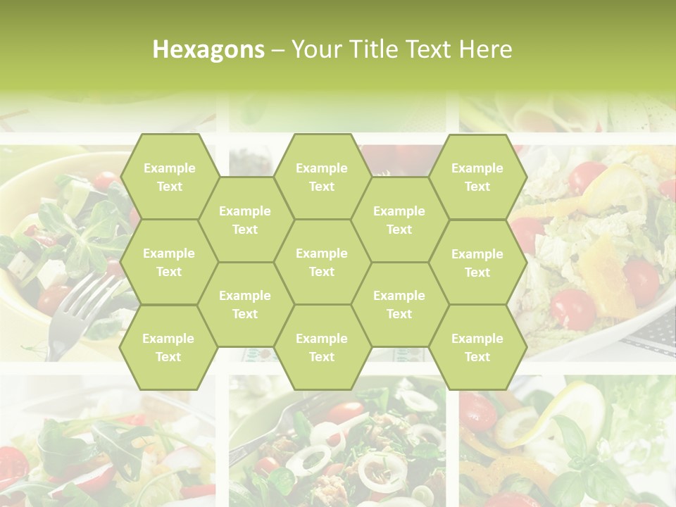 Collage Of Different Salads PowerPoint Template