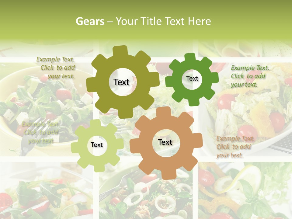 Collage Of Different Salads PowerPoint Template