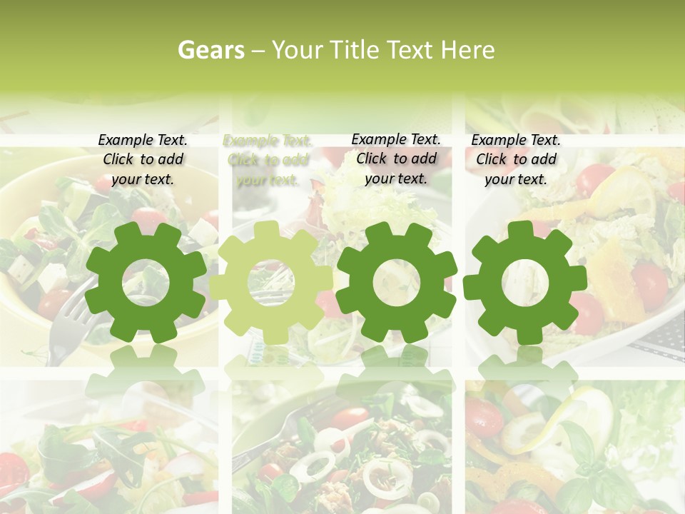 Collage Of Different Salads PowerPoint Template