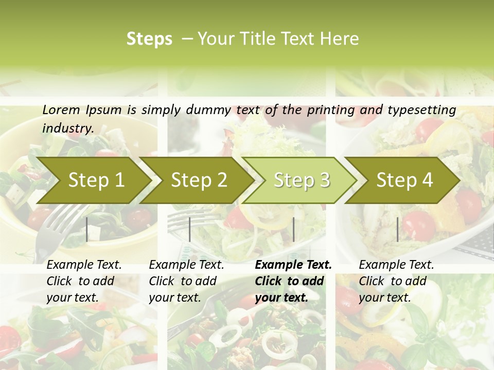 Collage Of Different Salads PowerPoint Template