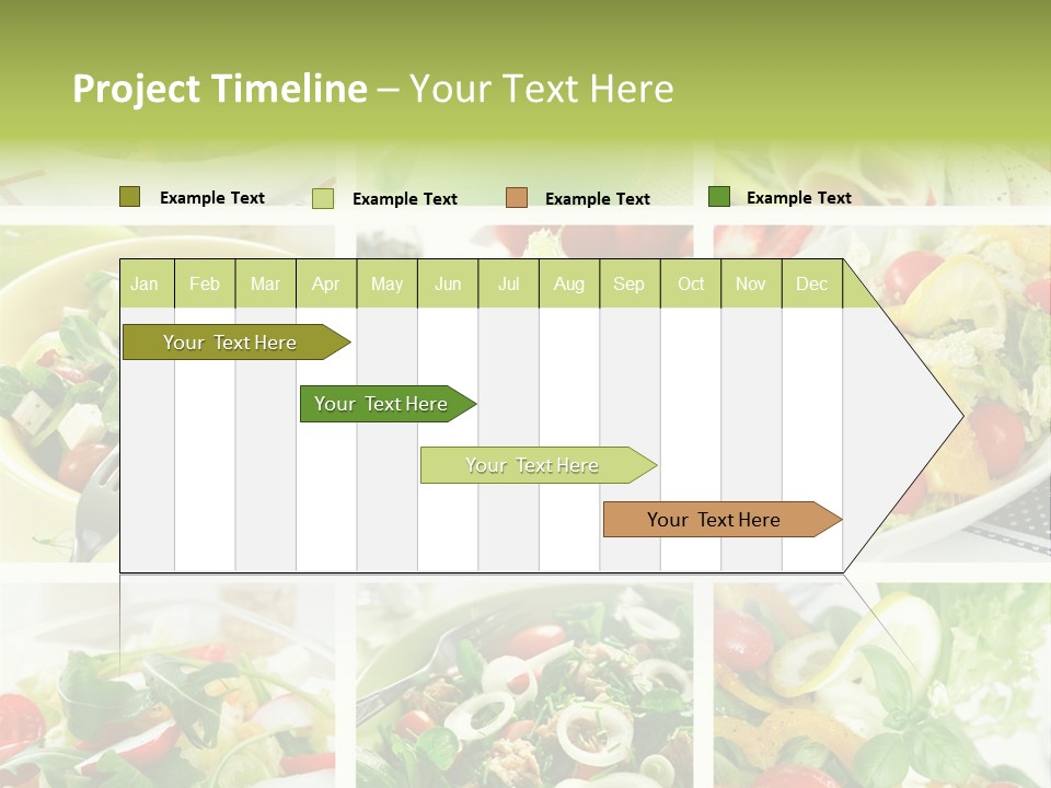 Collage Of Different Salads PowerPoint Template