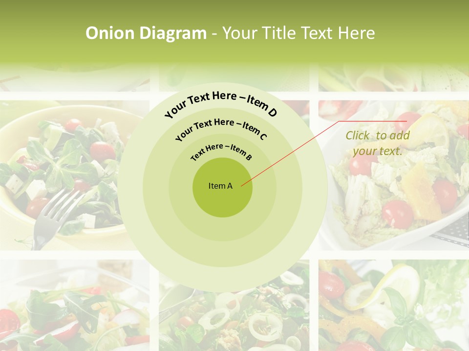 Collage Of Different Salads PowerPoint Template