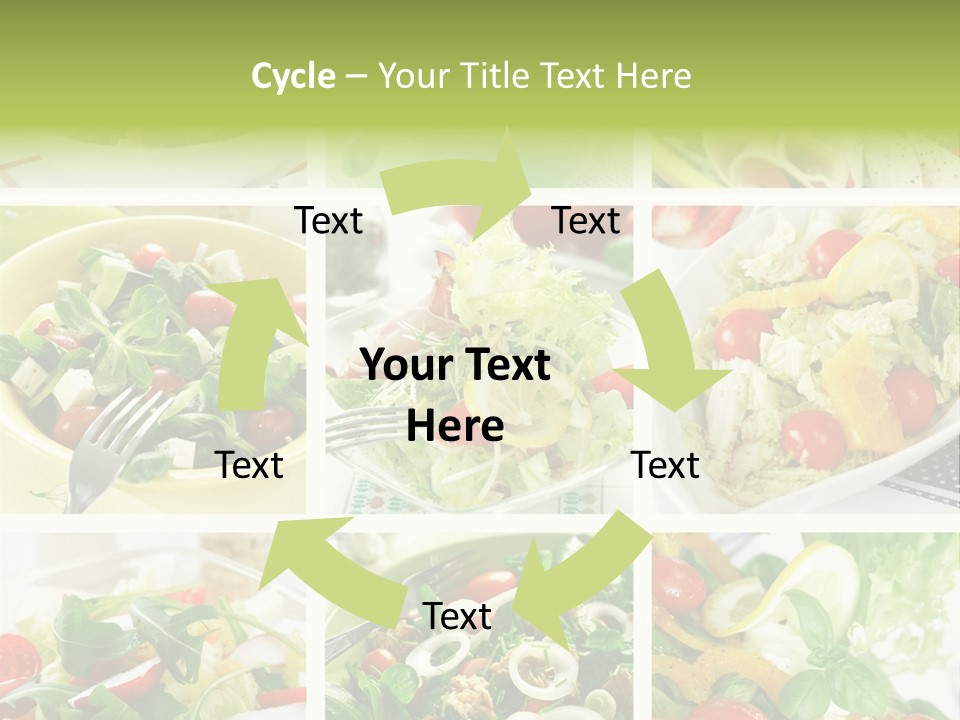 Collage Of Different Salads PowerPoint Template