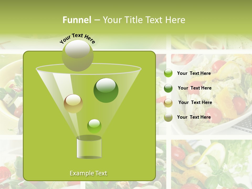 Collage Of Different Salads PowerPoint Template