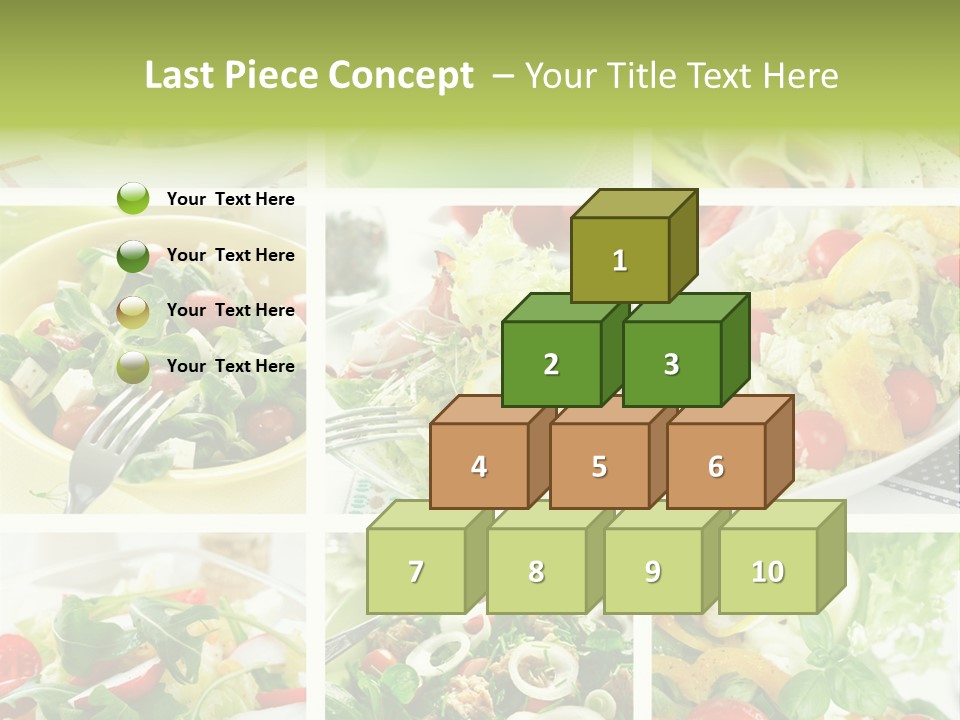 Collage Of Different Salads PowerPoint Template