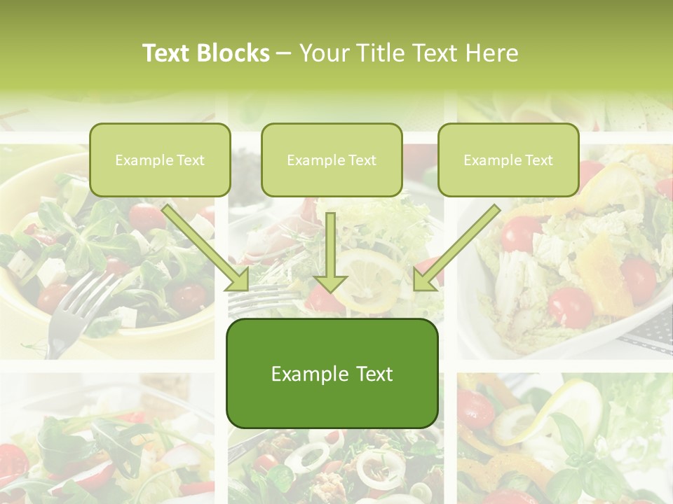 Collage Of Different Salads PowerPoint Template