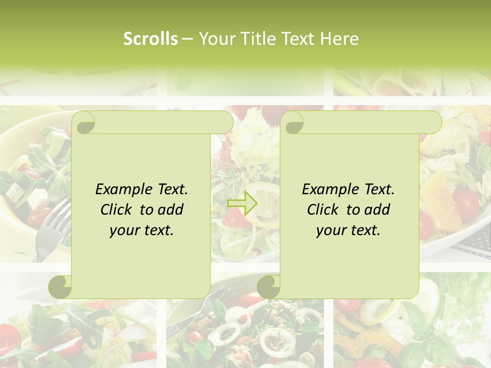 Collage Of Different Salads PowerPoint Template