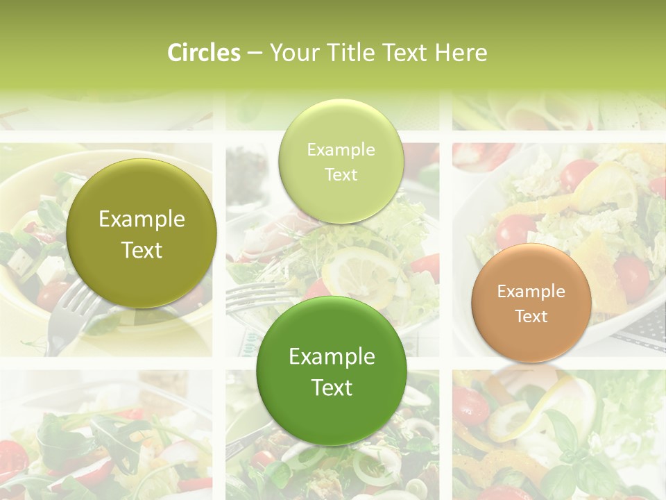 Collage Of Different Salads PowerPoint Template