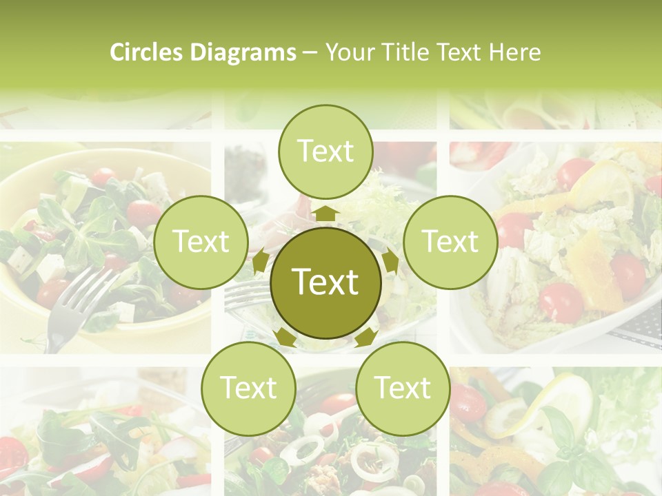 Collage Of Different Salads PowerPoint Template