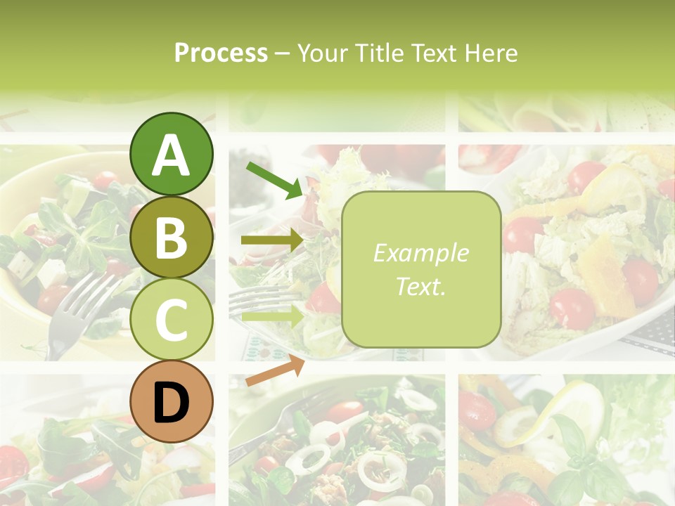 Collage Of Different Salads PowerPoint Template