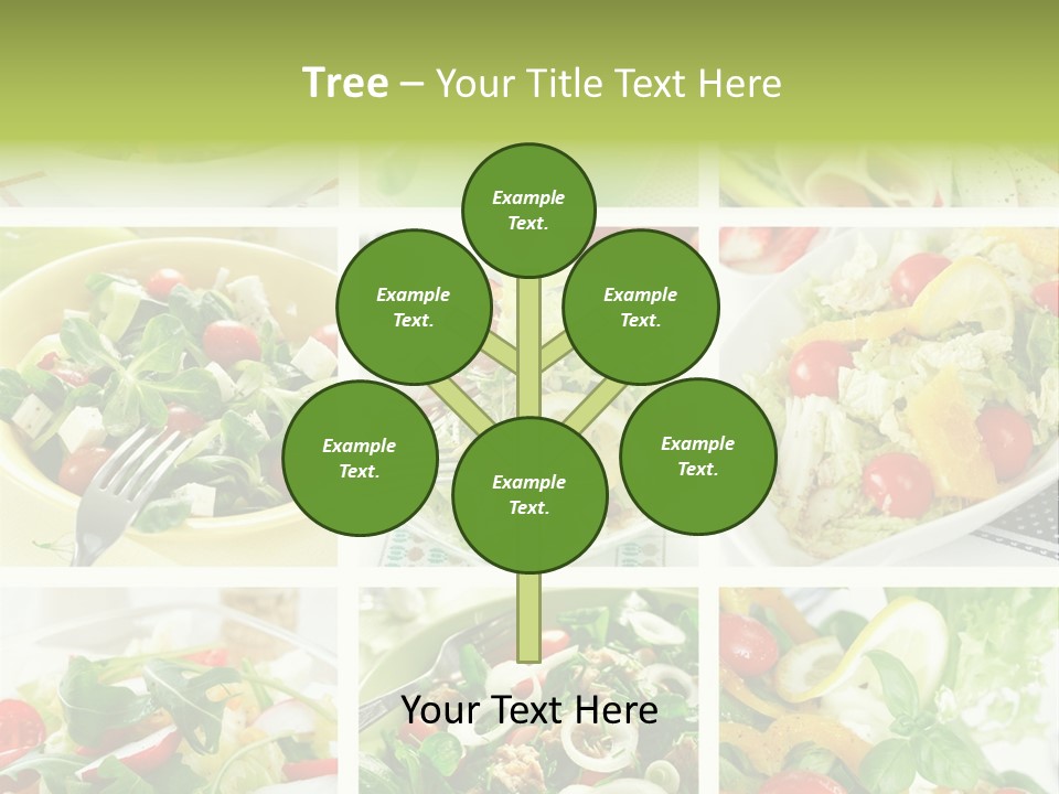 Collage Of Different Salads PowerPoint Template