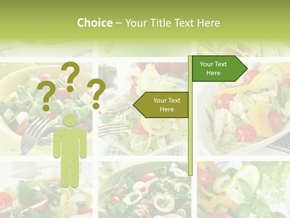 Collage Of Different Salads PowerPoint Template