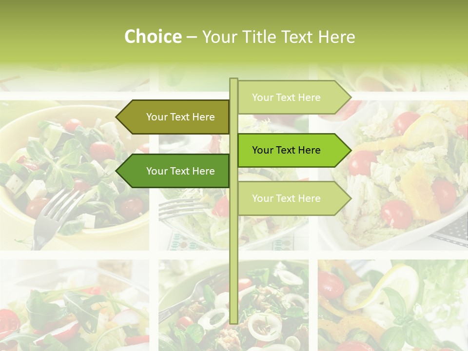 Collage Of Different Salads PowerPoint Template