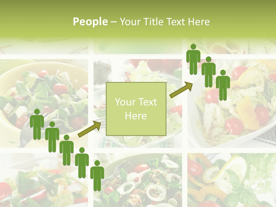 Collage Of Different Salads PowerPoint Template