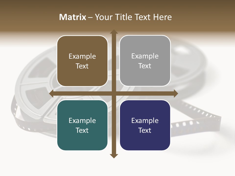 Still Life Of 8Mm Cine Film And Reels; Isolated On White Ground; Differential Focus PowerPoint Template