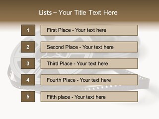 Still Life Of 8Mm Cine Film And Reels; Isolated On White Ground; Differential Focus PowerPoint Template