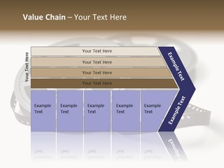 Still Life Of 8Mm Cine Film And Reels; Isolated On White Ground; Differential Focus PowerPoint Template