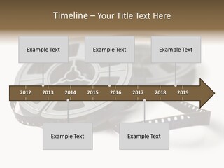 Still Life Of 8Mm Cine Film And Reels; Isolated On White Ground; Differential Focus PowerPoint Template
