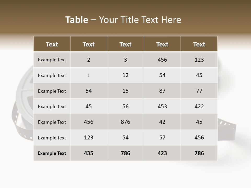 Still Life Of 8Mm Cine Film And Reels; Isolated On White Ground; Differential Focus PowerPoint Template