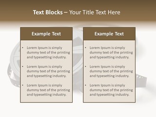 Still Life Of 8Mm Cine Film And Reels; Isolated On White Ground; Differential Focus PowerPoint Template