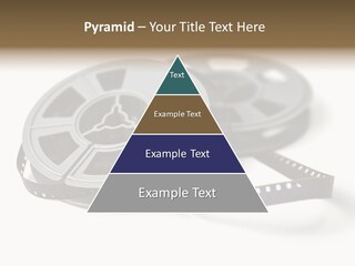 Still Life Of 8Mm Cine Film And Reels; Isolated On White Ground; Differential Focus PowerPoint Template